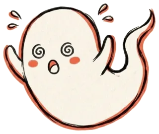 小幽靈嚇一跳，兩手舉高